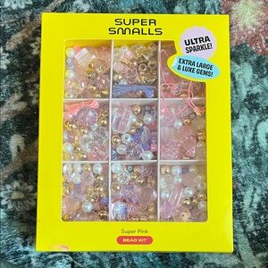 Super Smalls Super Pink Bead Kit - Pink and Gold